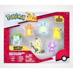 Pokémon pack 6 figurines Battle Pikachu, Carapuce, Salamèche, Bulbizarre, Palarticho, Toxizap