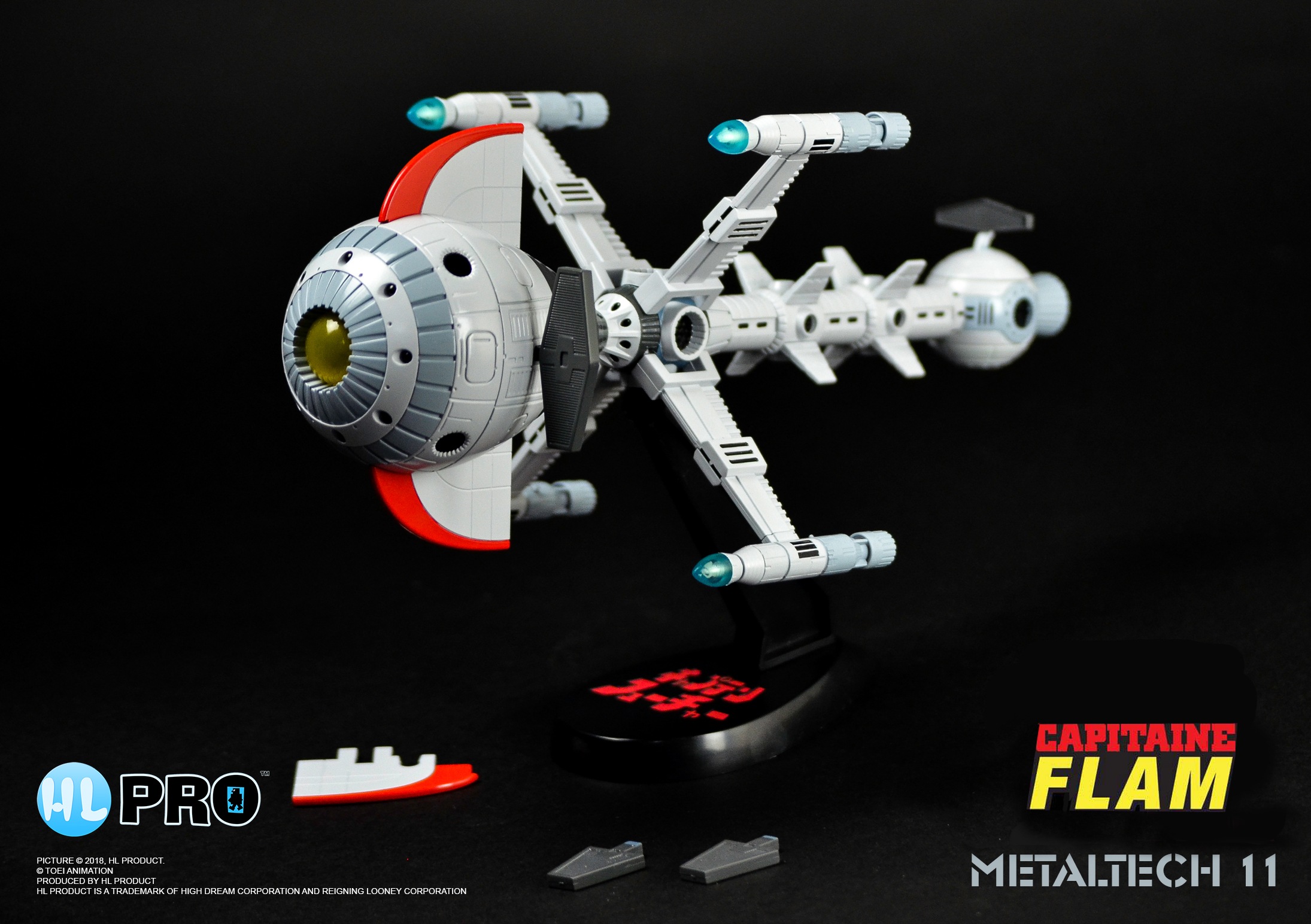 Figurine POPY Bandai Vintage - Capitaine Flam Et Missile Comet - Jouet Des Années 80