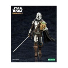 Star Wars The Mandalorian statuette PVC ARTFX 1/10 Mandalorian & Grogu with Beskar Staff 18 cm