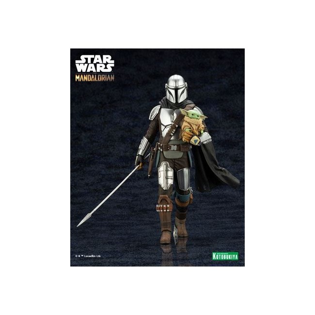 Star Wars The Mandalorian statuette PVC ARTFX 1/10 Mandalorian & Grogu with Beskar Staff 18 cm