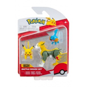 Pokémon pack 3 figurines Battle Gobou, Pikachu , Fulgudog