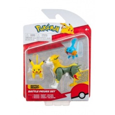 Pokémon pack 3 figurines Battle Gobou, Pikachu , Fulgudog