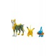 Pokémon pack 3 figurines Battle Gobou, Pikachu , Fulgudog