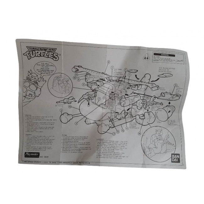 TMNT tortues ninja playmates toys vintage turtlecopter 1990