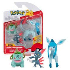 Pokémon battle figure set Bulbizarre Farfuret Givrali