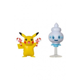 Pokémon pack 2 figurines Battle Figure Set Edition de Noël :Pikachu, Sorbébé