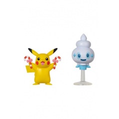 Pokémon pack 2 figurines Battle Figure Set Edition de Noël :Pikachu, Sorbébé