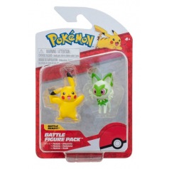 Pokémon Gen IX pack 2 figurines Battle Figure Pack Pikachu & Poussacha 5 cm