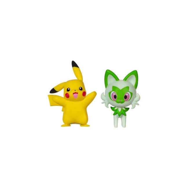 Pokémon Gen IX pack 2 figurines Battle Figure Pack Pikachu & Poussacha 5 cm