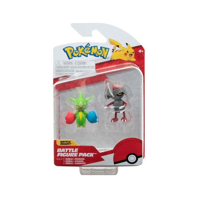 Pokémon pack 2 figurines Battle Figure Pack Scalpion, Rosélia 5 cm