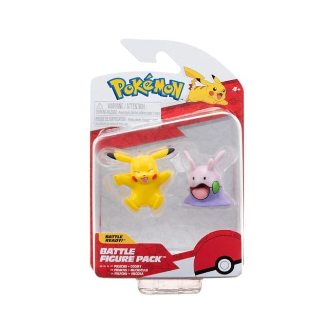 Pokémon pack 2 figurines Battle Figure Pack Pikachu & Mucuscule 5 cm