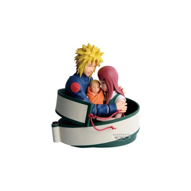 Naruto 72 Series statuette PVC Minato & Naruto & Kushina 13 cm